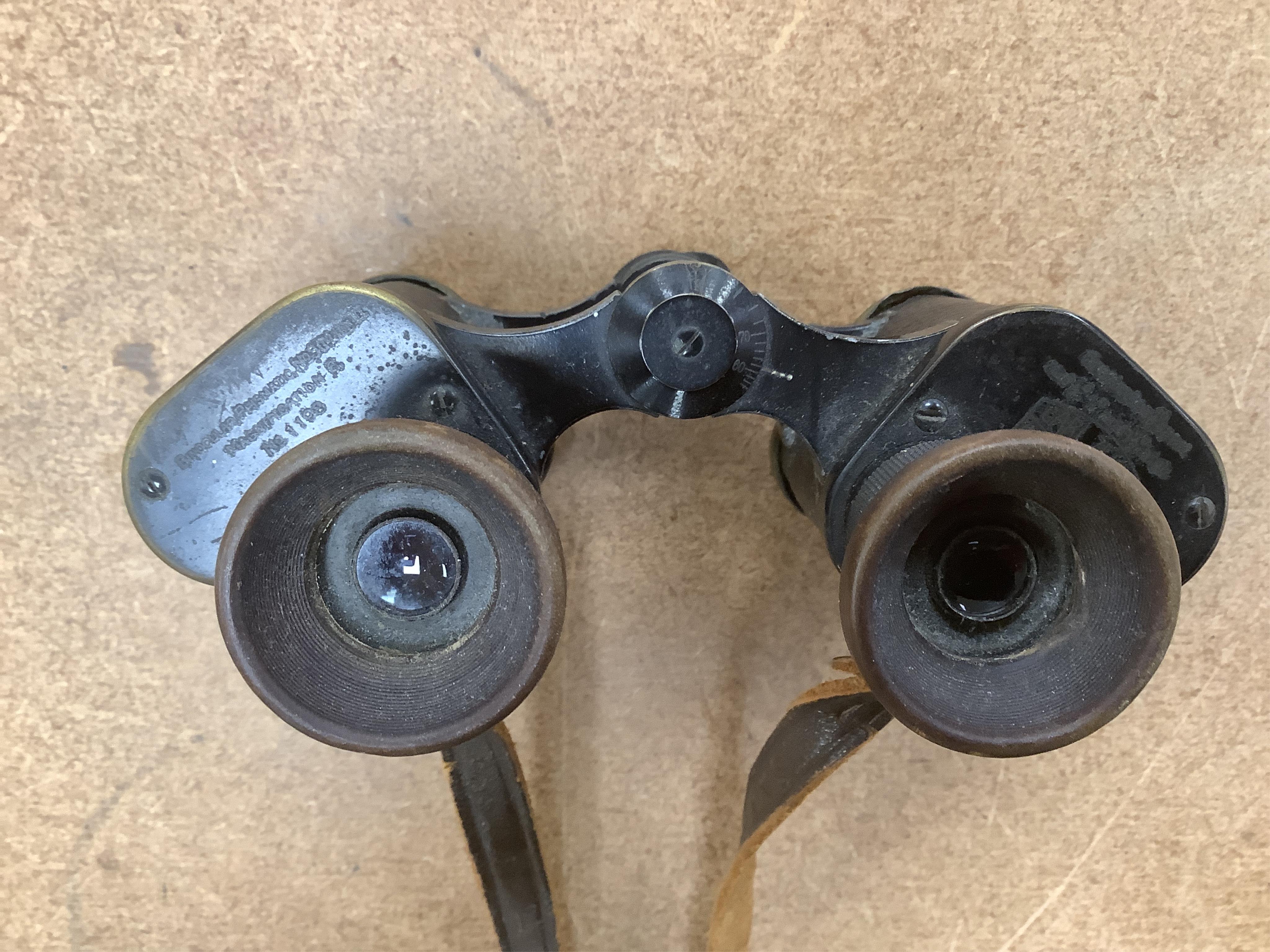 A pair of early Ross binoculars and one other pair of binoculars. Condition - fair